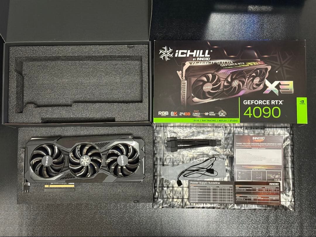 INNO3D GeForce RTX 4090 iCHILL X3 付属品完備