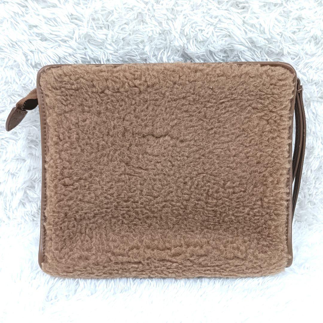 マックスマーラ 23AW テディベア クラッチバッグ パーティーバッグ キャメル