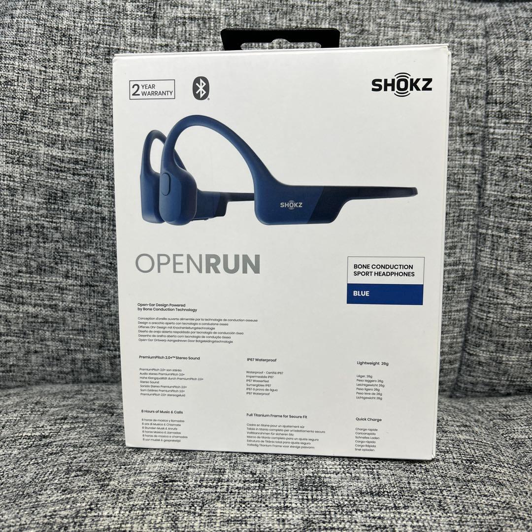 SHOKZ OpenRun Blue 骨伝導イヤフォン