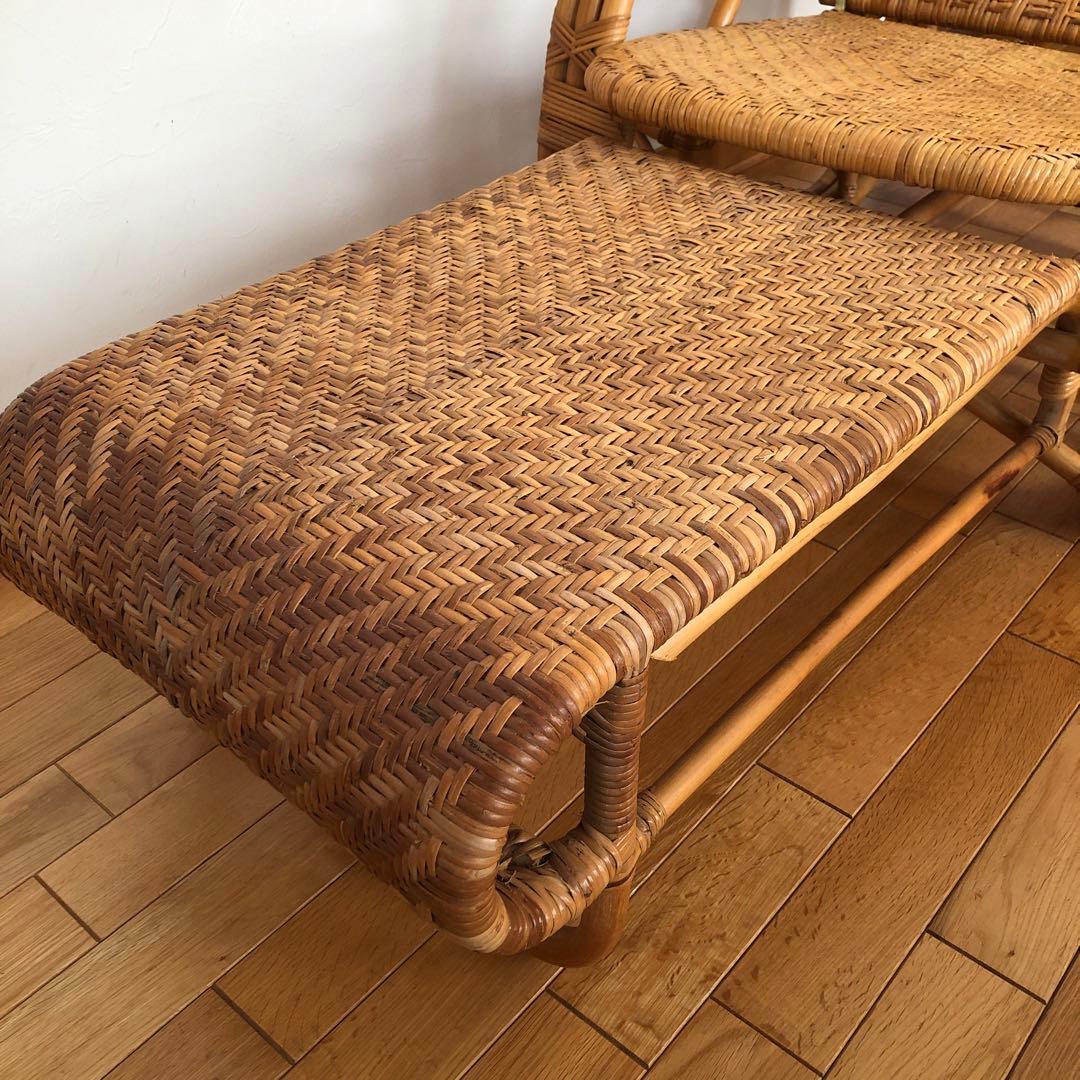ラタン　三つ折寝椅子　A200 未使用品