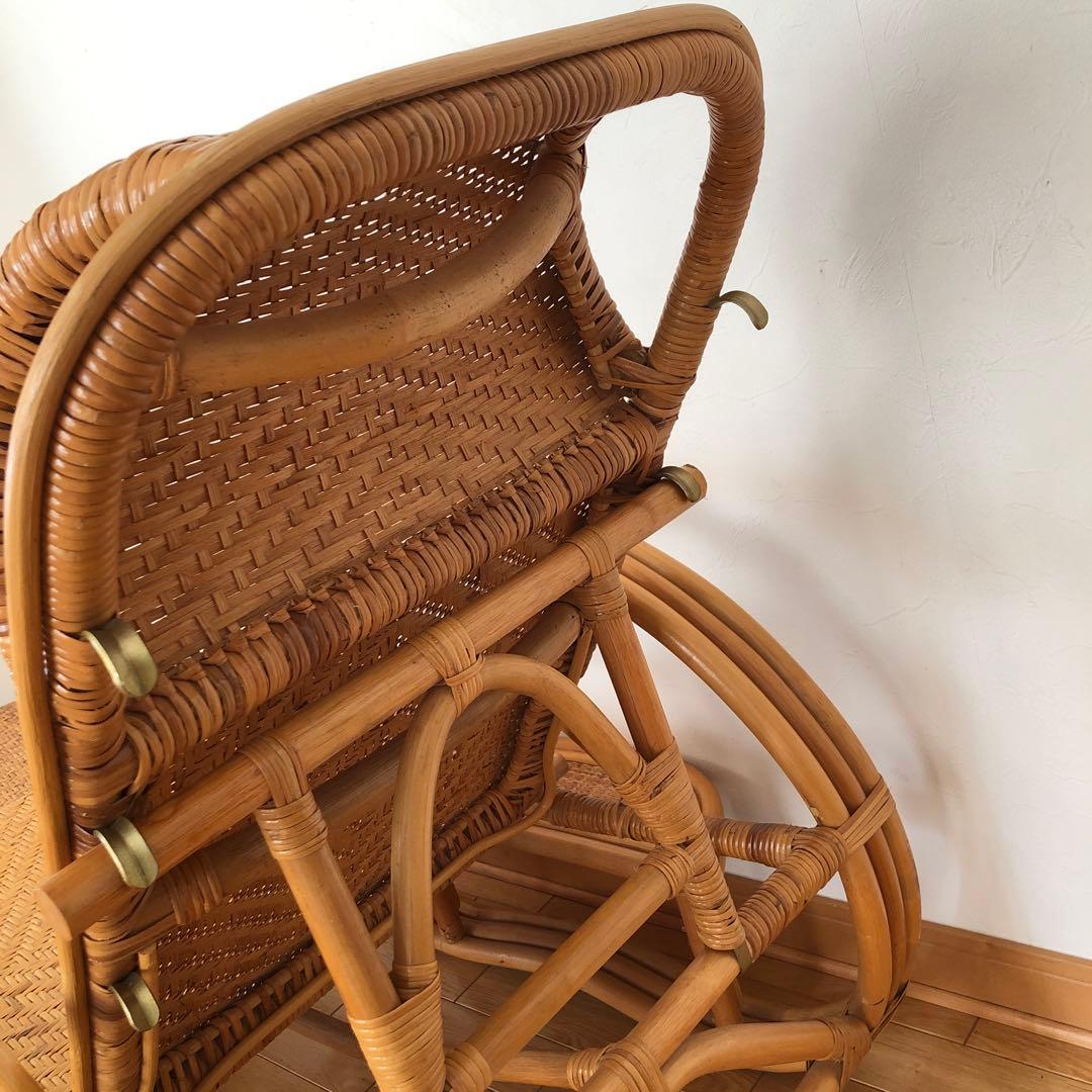 ラタン　三つ折寝椅子　A200 未使用品