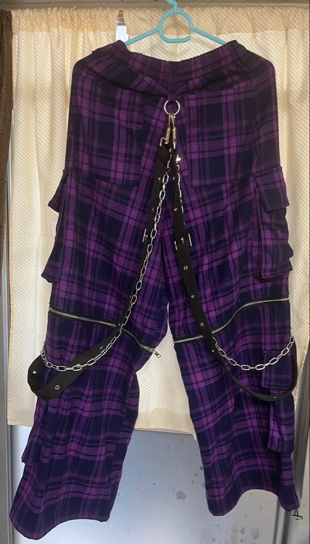 ⭐︎トラバストーキョー サスペンダー付き2wayセパレートカーゴパンツ パープル⭐︎