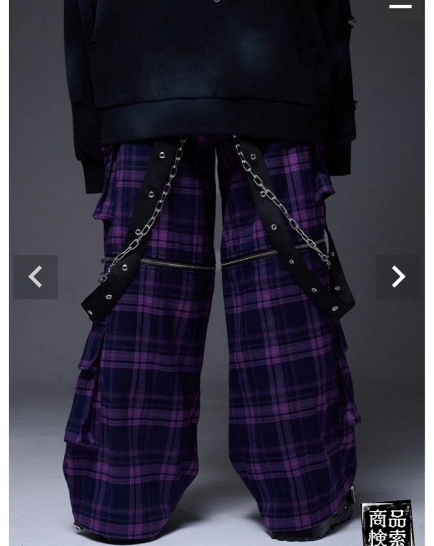 ⭐︎トラバストーキョー サスペンダー付き2wayセパレートカーゴパンツ パープル⭐︎