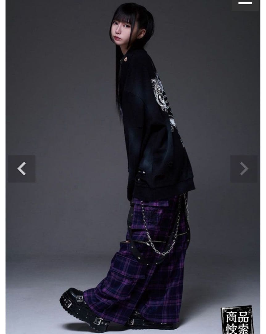 ⭐︎トラバストーキョー サスペンダー付き2wayセパレートカーゴパンツ パープル⭐︎