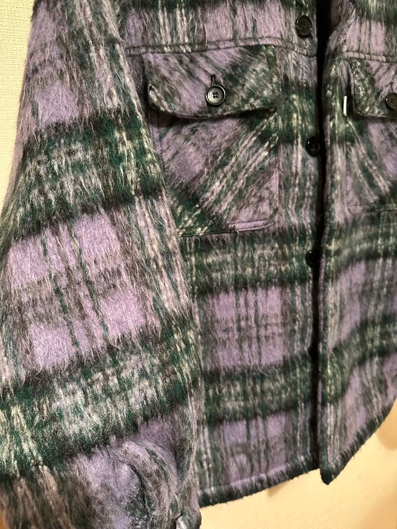 【値下げ】Naptime チェック中綿ジャケット-PURPLE（サイズ：M）