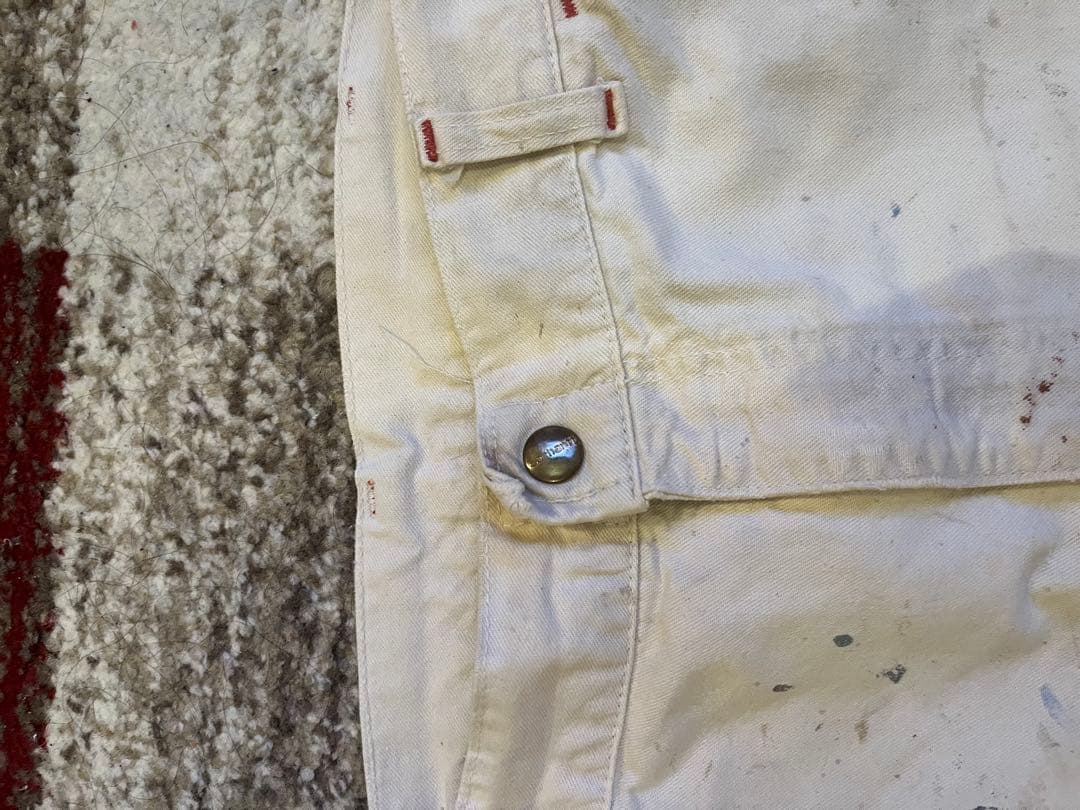 カーハート　ホワイト ペインターパンツ 汚れあり