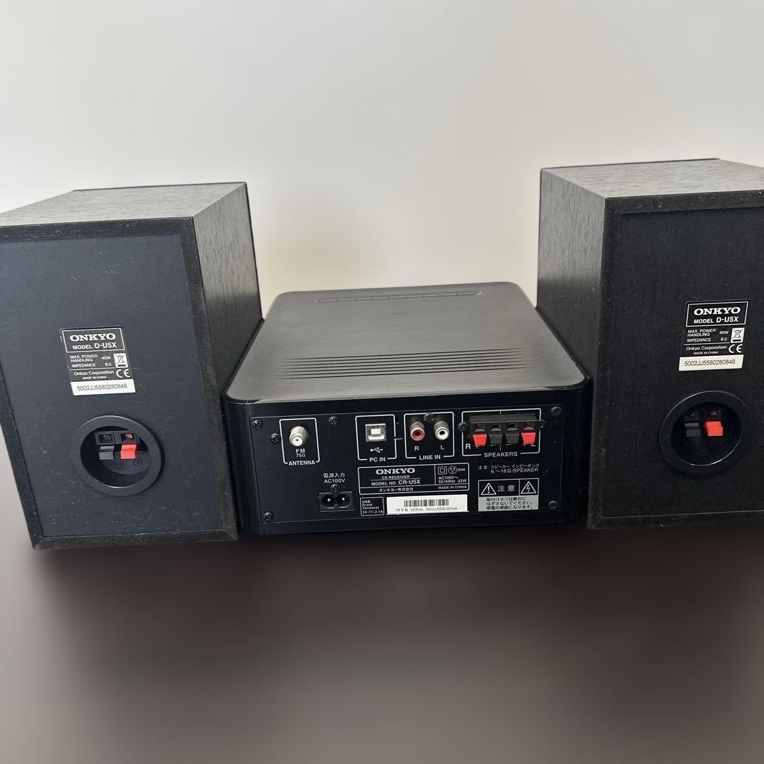 ONKYO オンキヨー X-U5X CDレシーバーシステム+スピーカー ケーブル