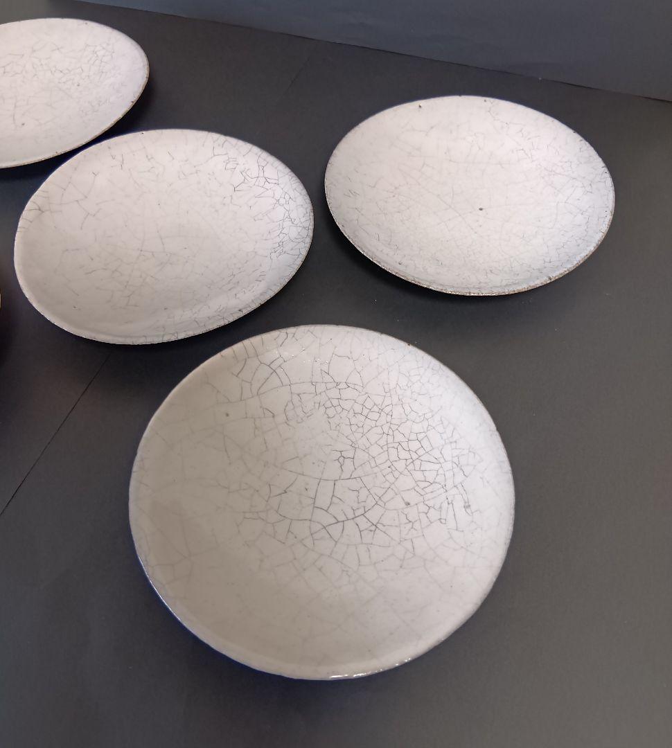 【茶道具】菓子器銘々皿 ▼御本出 × 5 ▲粉引 × 5 全10客 杉本貞光 作