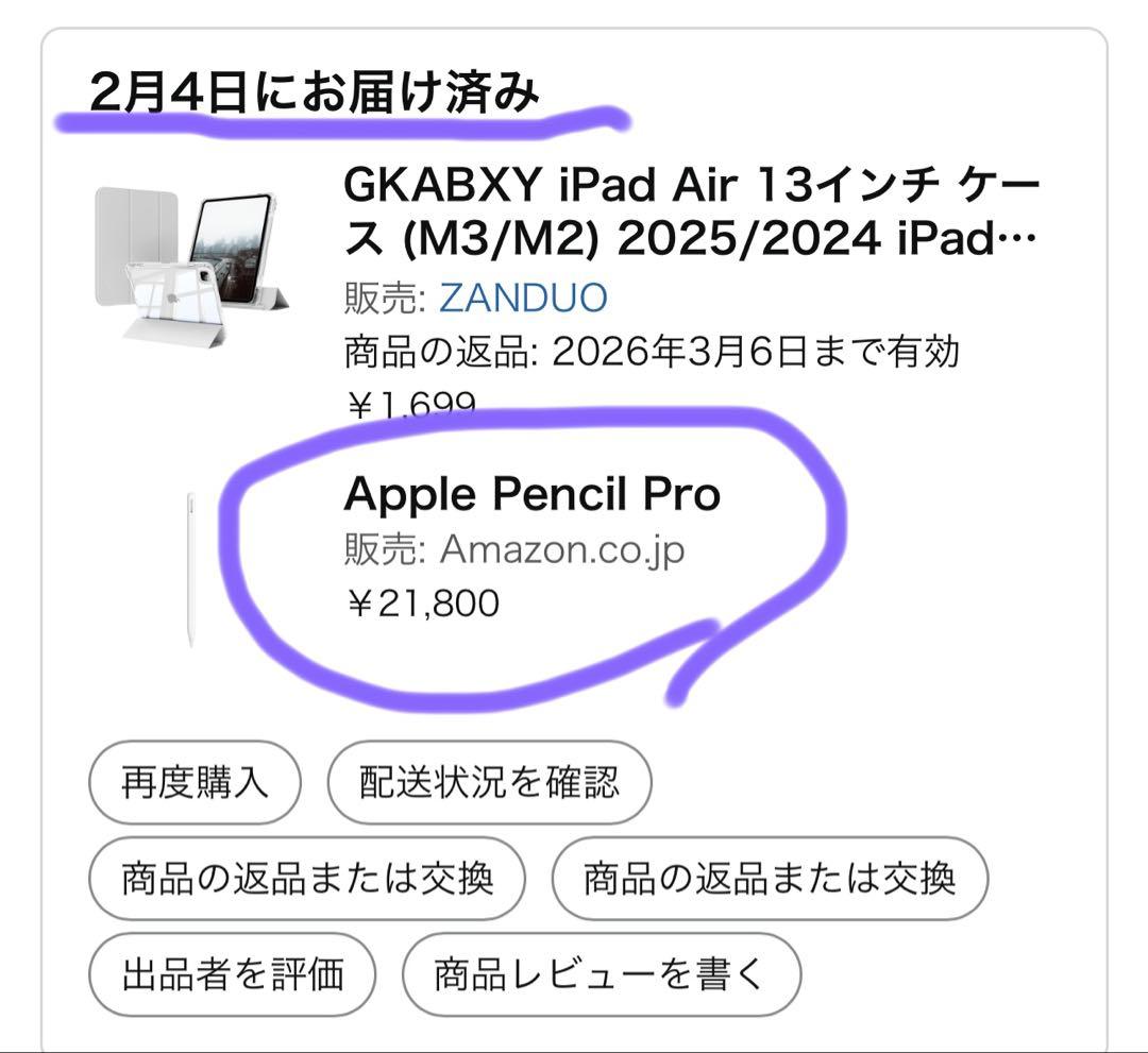 Apple pencil Pro 新品　未使用　アップルペンシルプロ　iPad