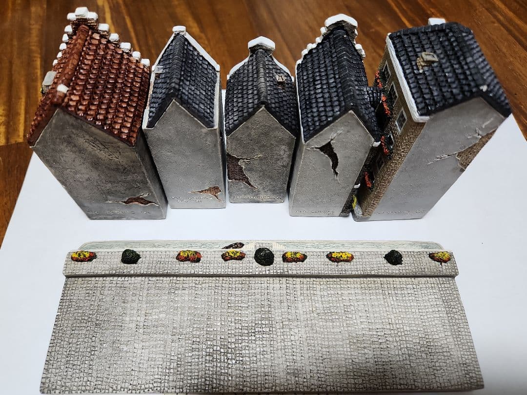 ミニチュアハウス Old Glories アムステルダム運河沿い 6点セット