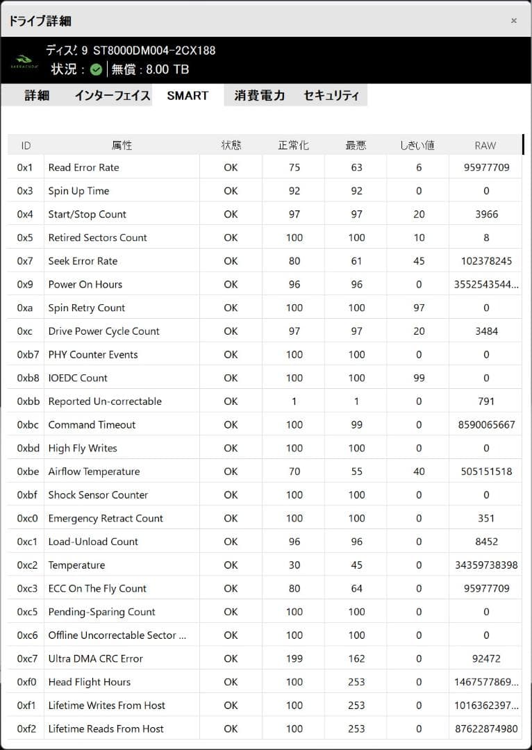 【訳アリ】Seagate 3.5インチHDD 8TB ST8000DM004