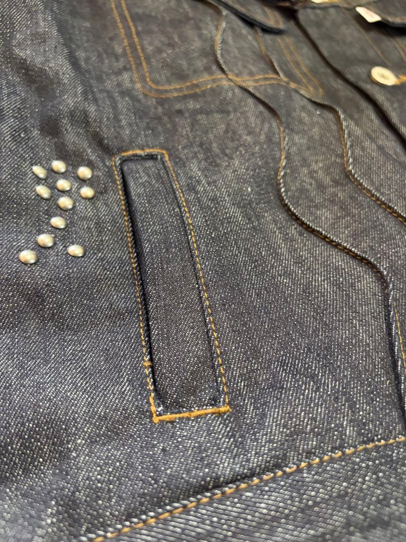 ジャケット・アウター BADWAY Classic Studs DenimJacket Indigo