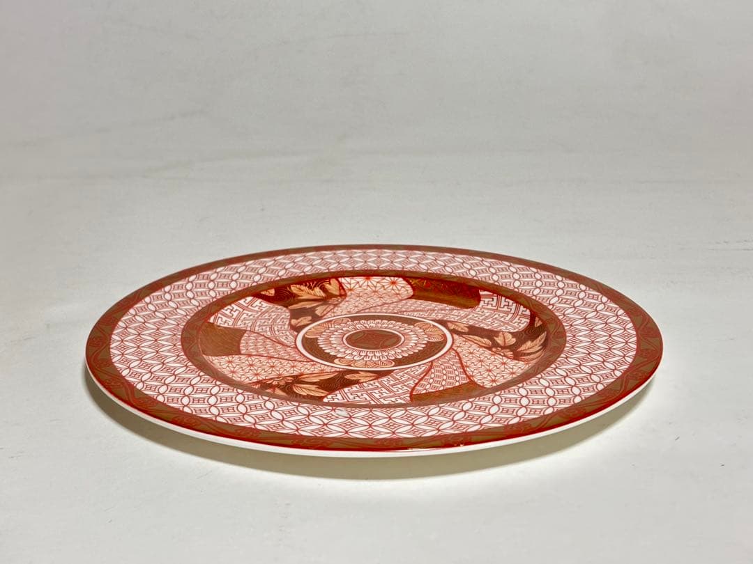 九谷焼　赤絵皿　武山窯　福島武山