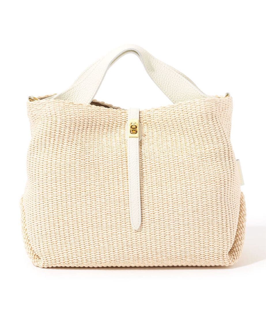 VIOLAd'ORO ヴィオラドーロ　ラフィアシート 2WAYトートバッグ