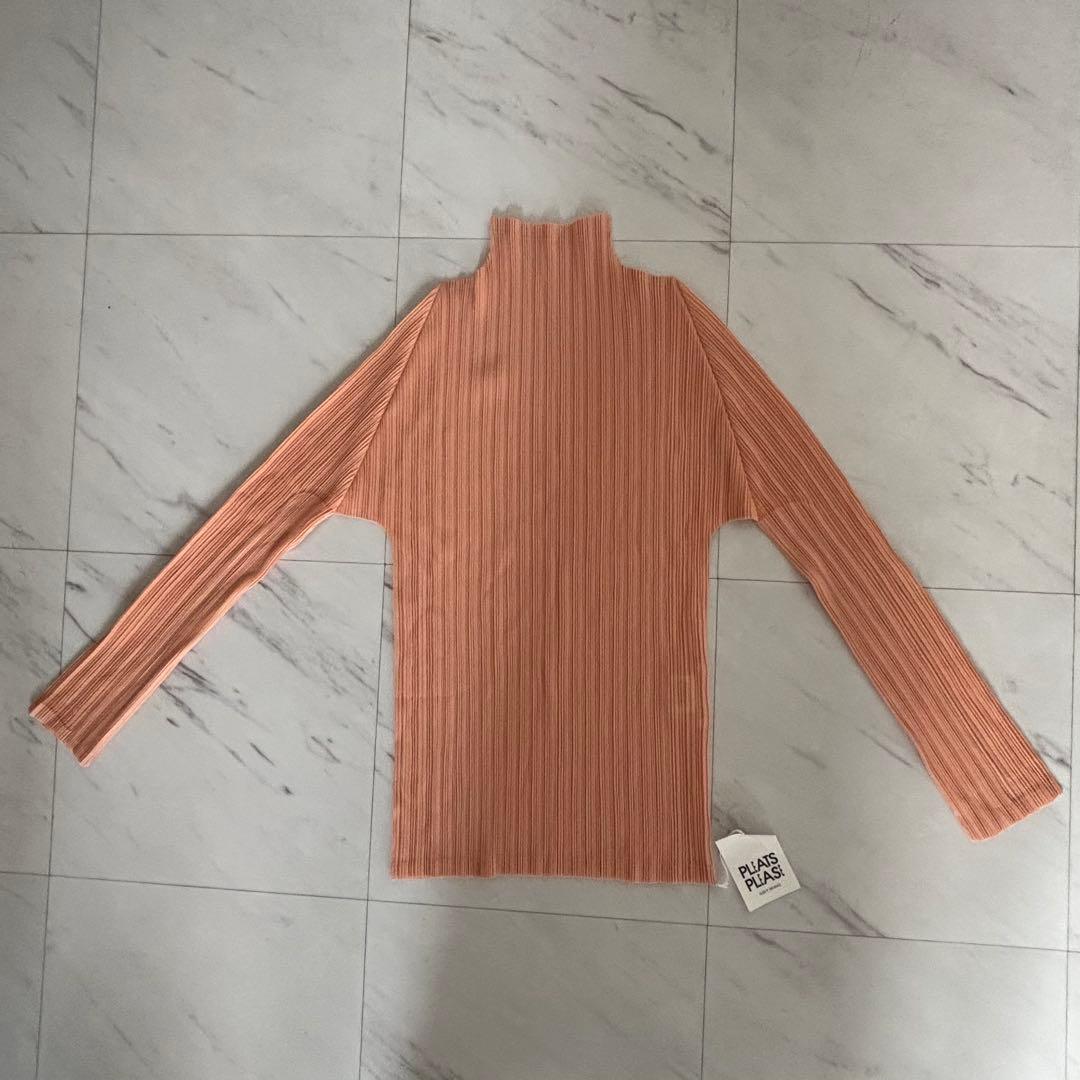 ＊タグ付き新品＊ プリーツプリーズ 長袖カットソー サイズ3 サーモンピンク