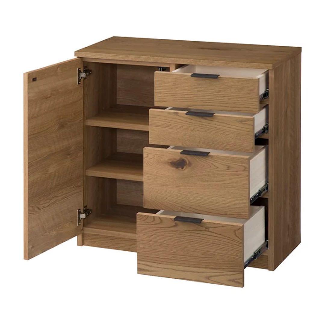 【美品】unico ADDAY(アディ)　キャビネット W800