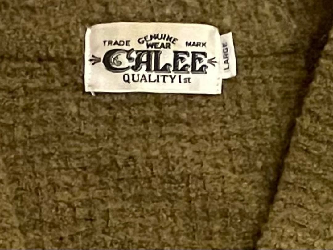 CALEE オリーブ Vネックカーディガン