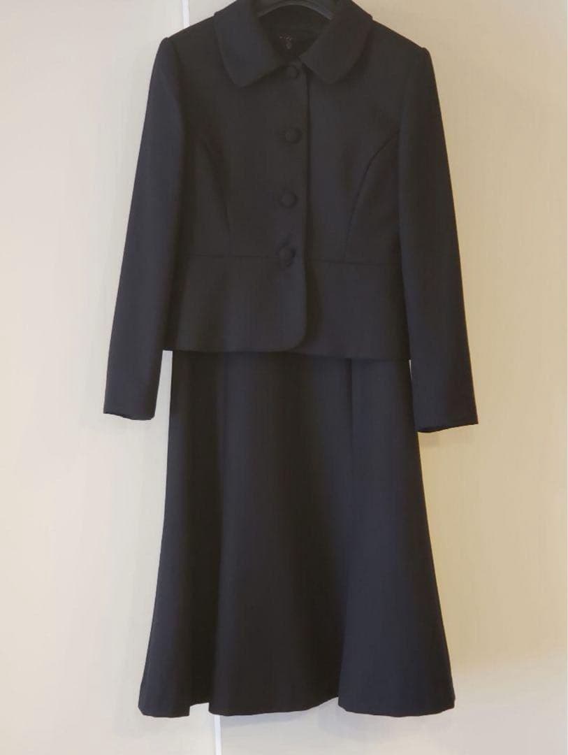 【美品】エスコミュール お受験 紺スーツ 小柄7号