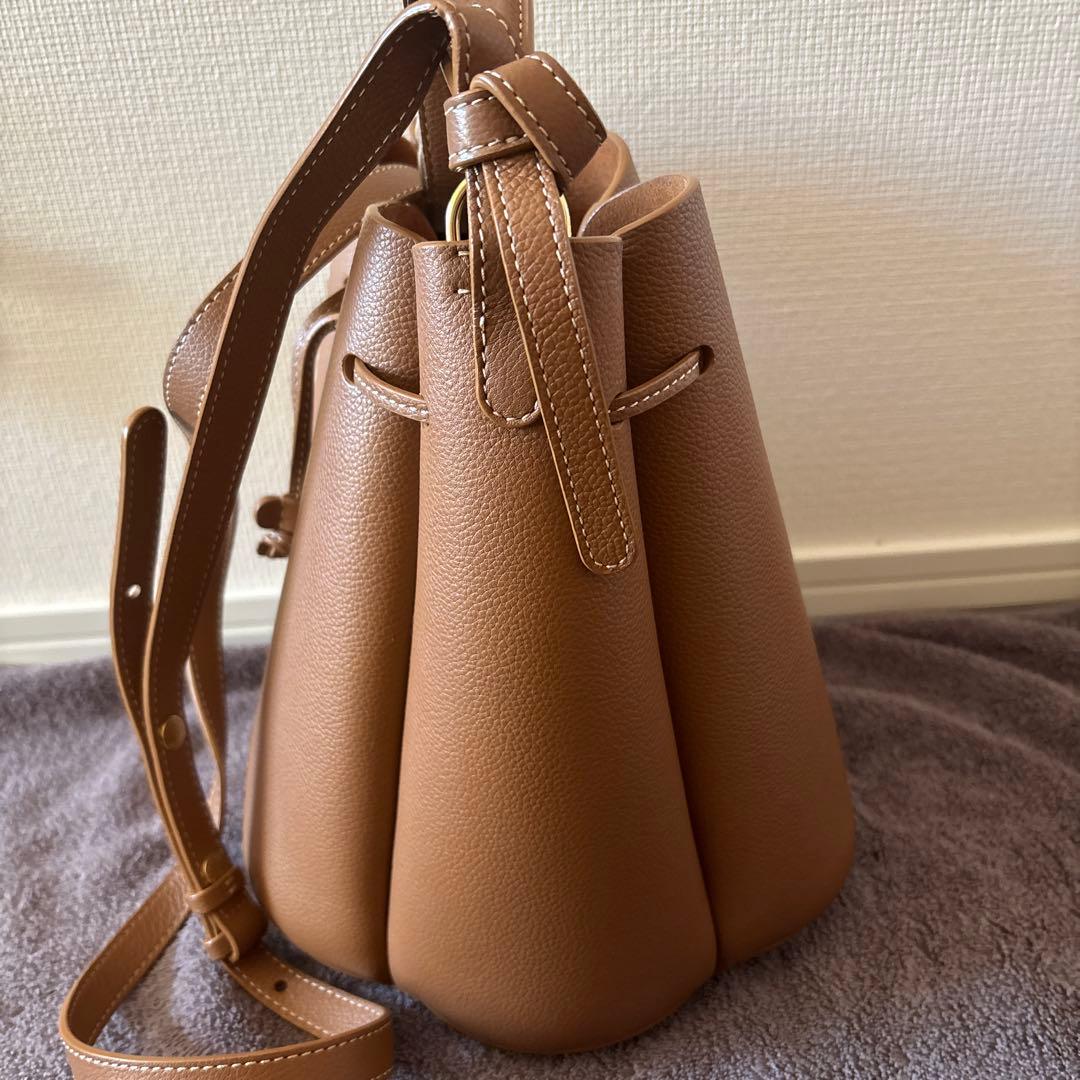 POLENE ポレーヌ　Numéro Huitカヌレバッグ　キャメル