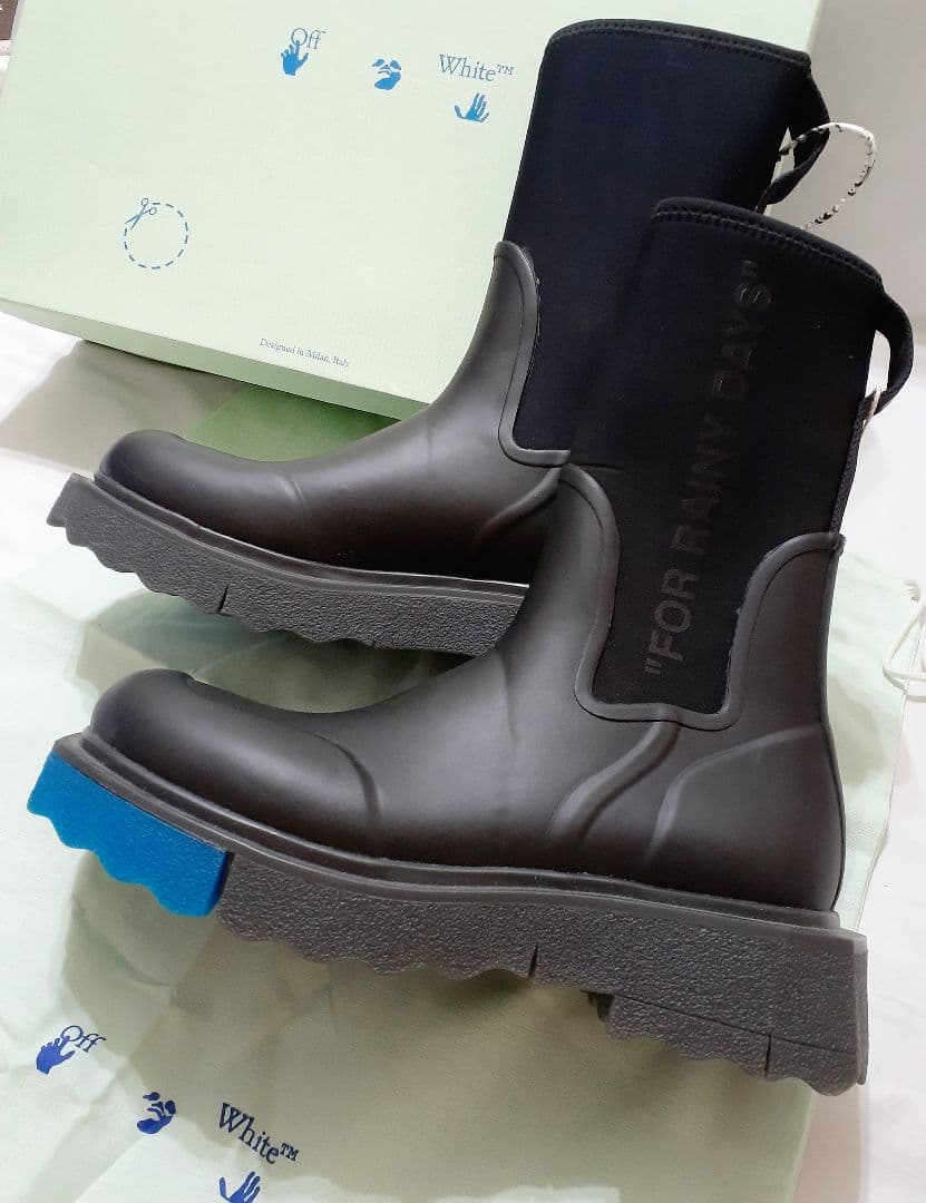 Off-white オフホワイト レインブーツ ラバー
