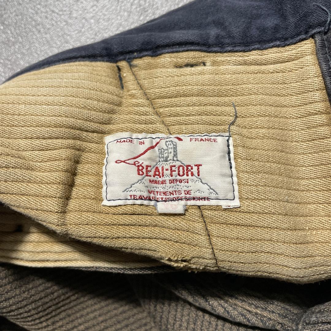 60s- BEAU-FORT ファーマーズ コットンピケ ブラウン W31