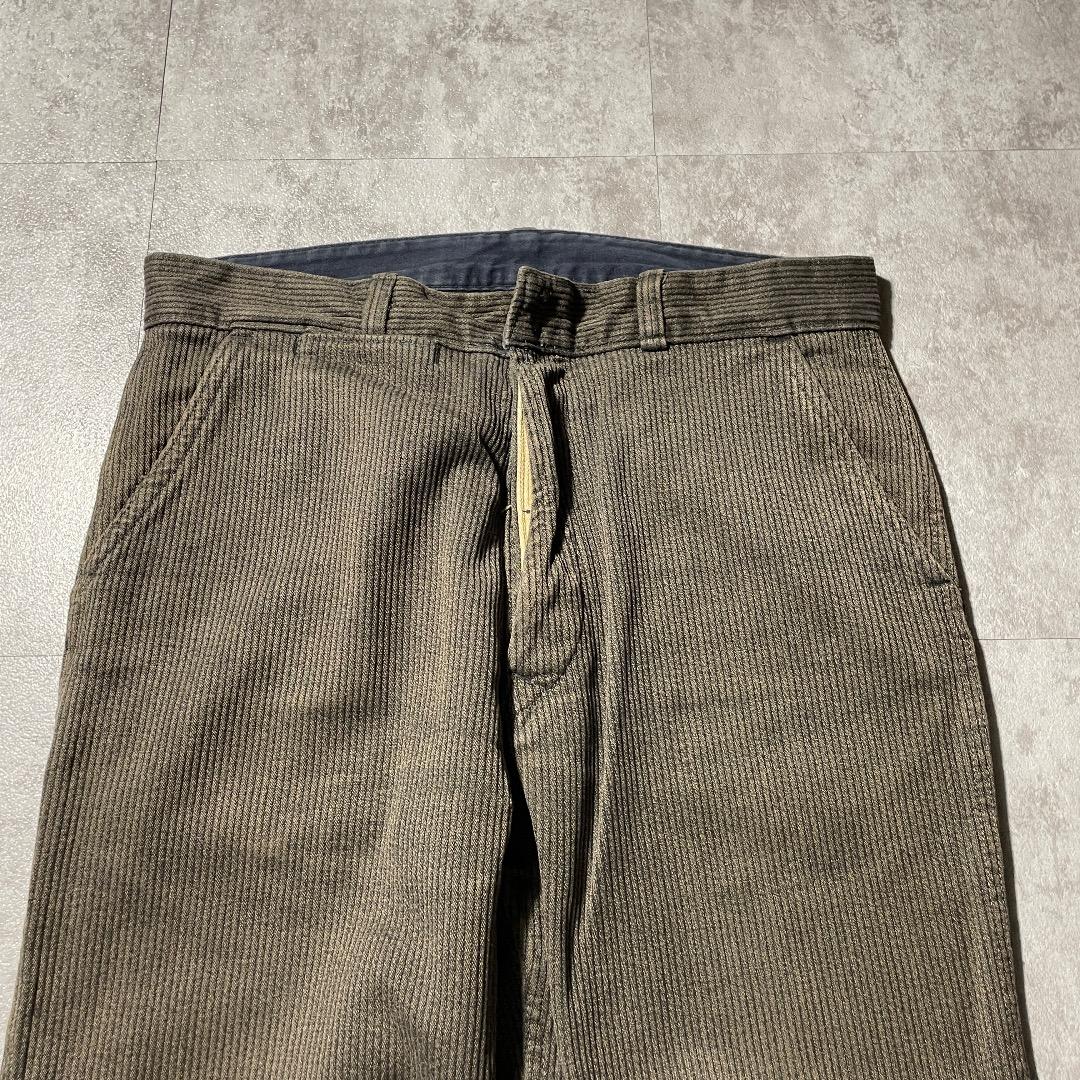 60s- BEAU-FORT ファーマーズ コットンピケ ブラウン W31