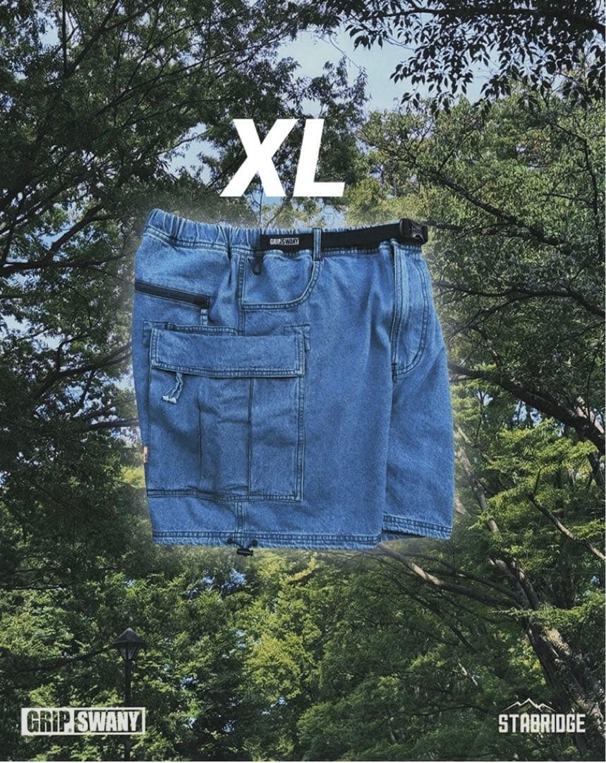 STABRIDGE GRIP SWANY コラボ デニムショーツ XL