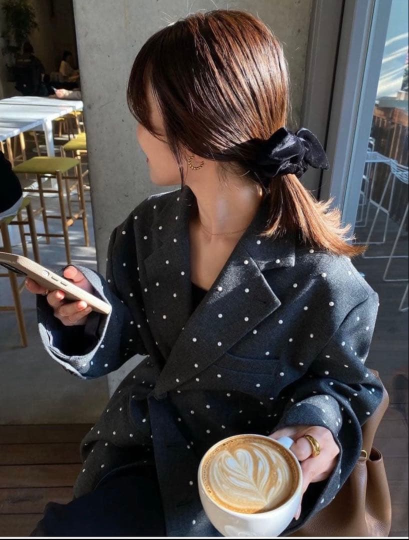 新品 CLANE クラネ パールジャケット PEARL DOT JACKET