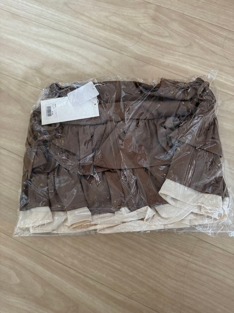 スカート andmary Mel gather skirt brown