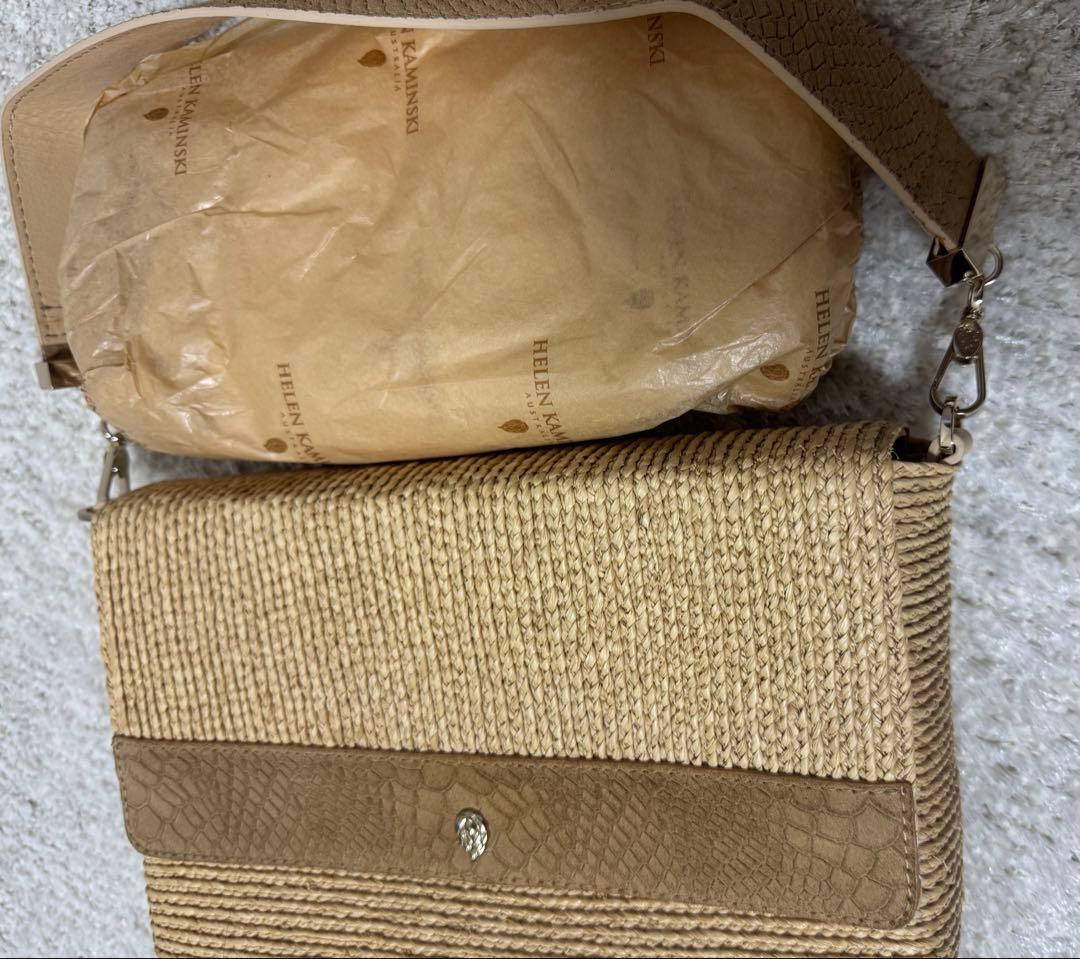 未使用　HELEN KAMINSKI ストロー ショルダーバッグ