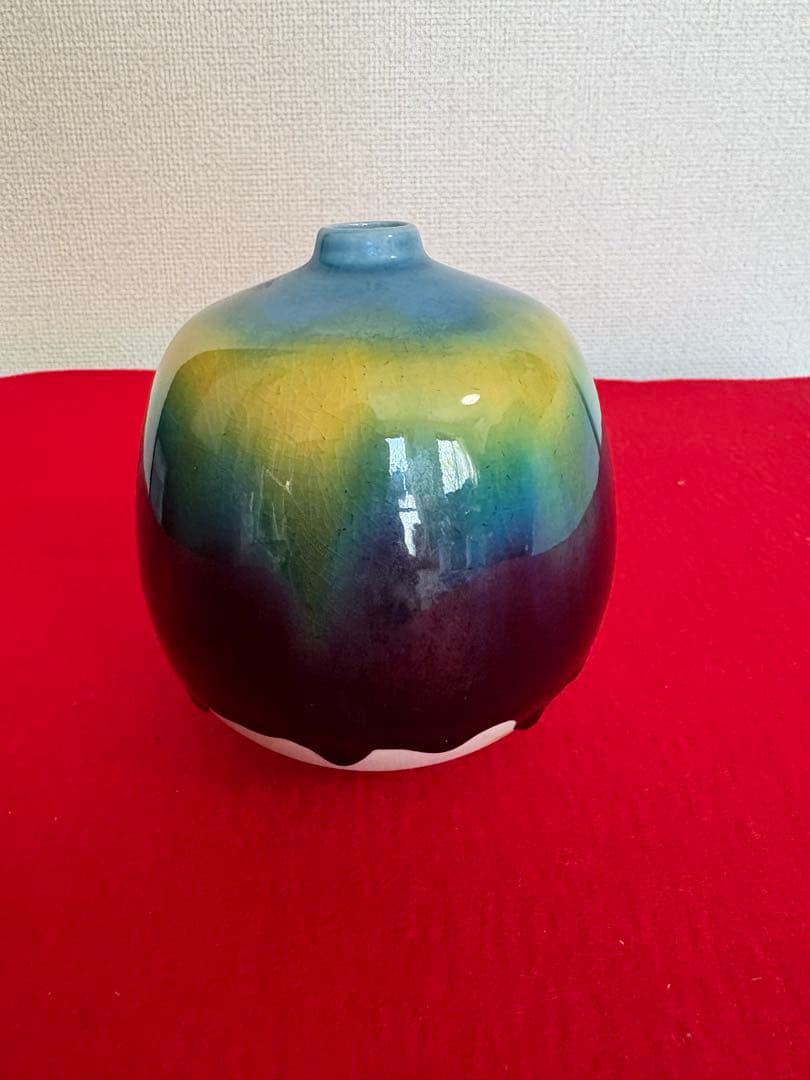 人間国宝 三代 徳田八十吉（正彦銘） 壺 管理T270