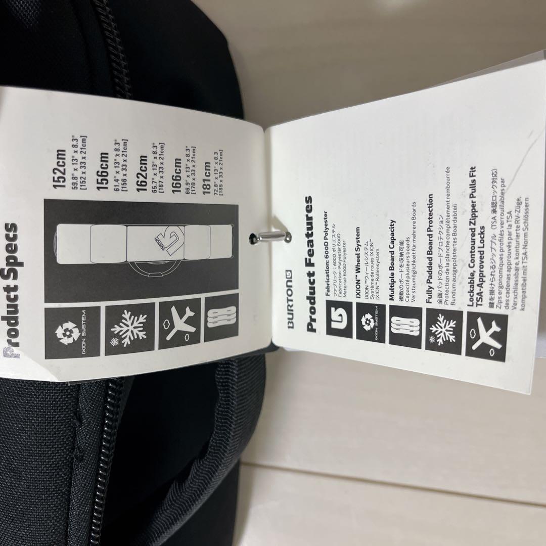 バートン Burton スノーボードバッグ 166 ブラック キャスター付き
