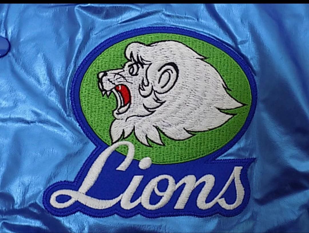 ライオンズ ボンバージャケット 青