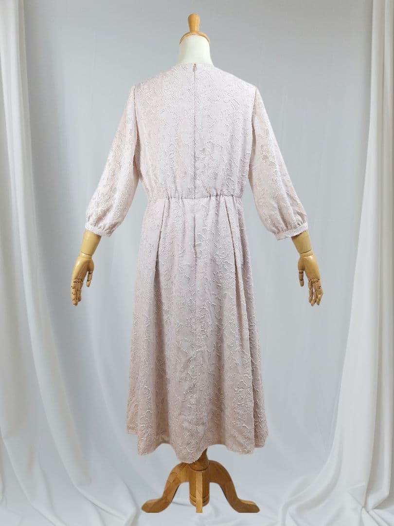 未使用(13) 東京ソワール RIFANNE カットジャガードドレスワンピース