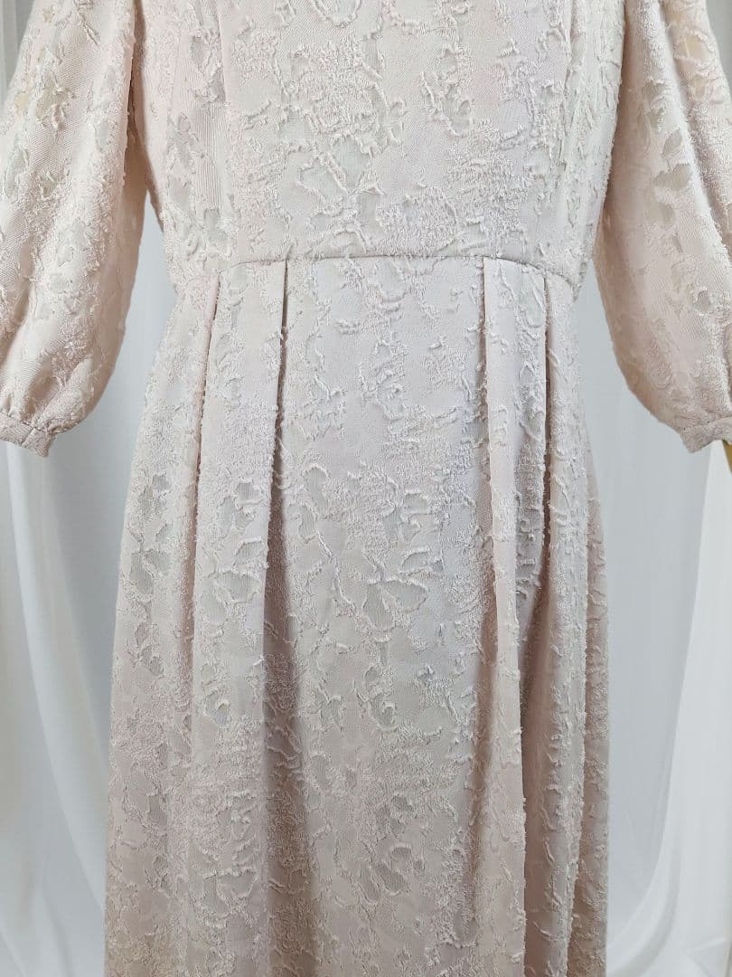 未使用(13) 東京ソワール RIFANNE カットジャガードドレスワンピース