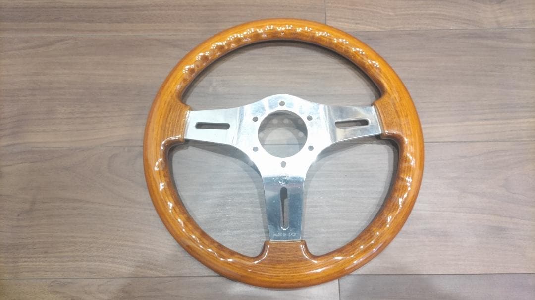 【おまけ付】ABA ウッドステアリング（外径約33mm）