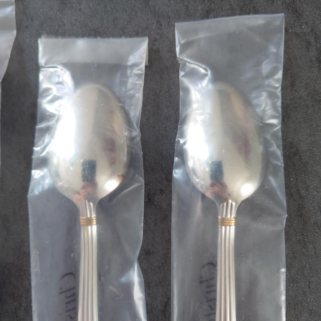 クリストフル アリアゴールドリング ケーキフォークコーヒースプーン 未開封 4点