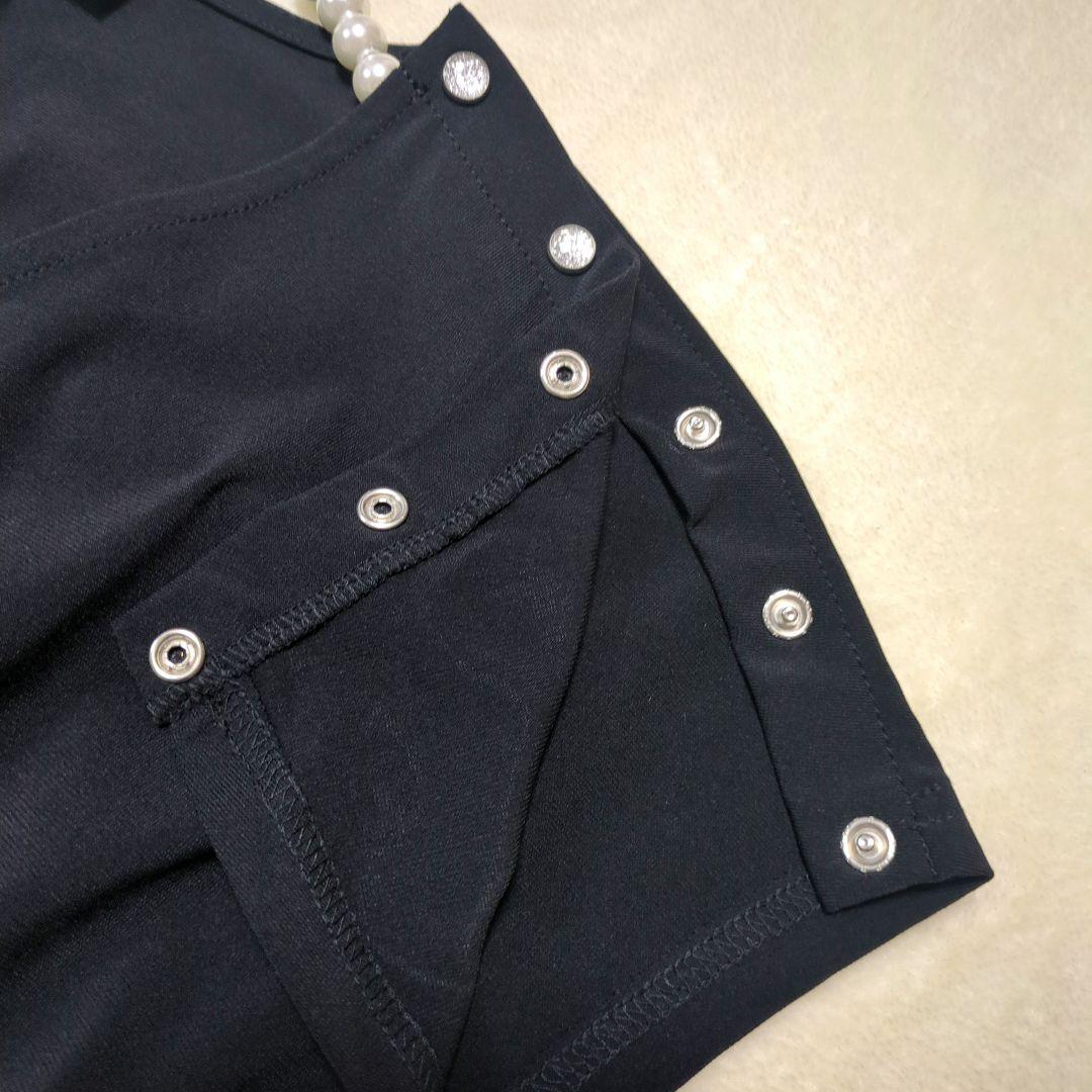 アニエスベー【新品 未使用品】Vネック ブラック ワンピース ドレス　黒　2