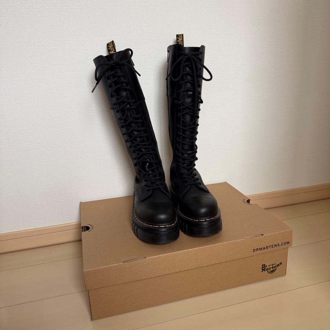 Dr.Martens ロングブーツUK5 黒 厚底 20ホール