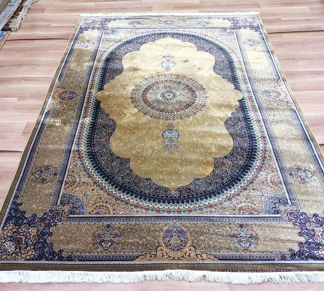 Y3142 イラン製 ハンド&マシン カーペット 絨毯 296×199㎝