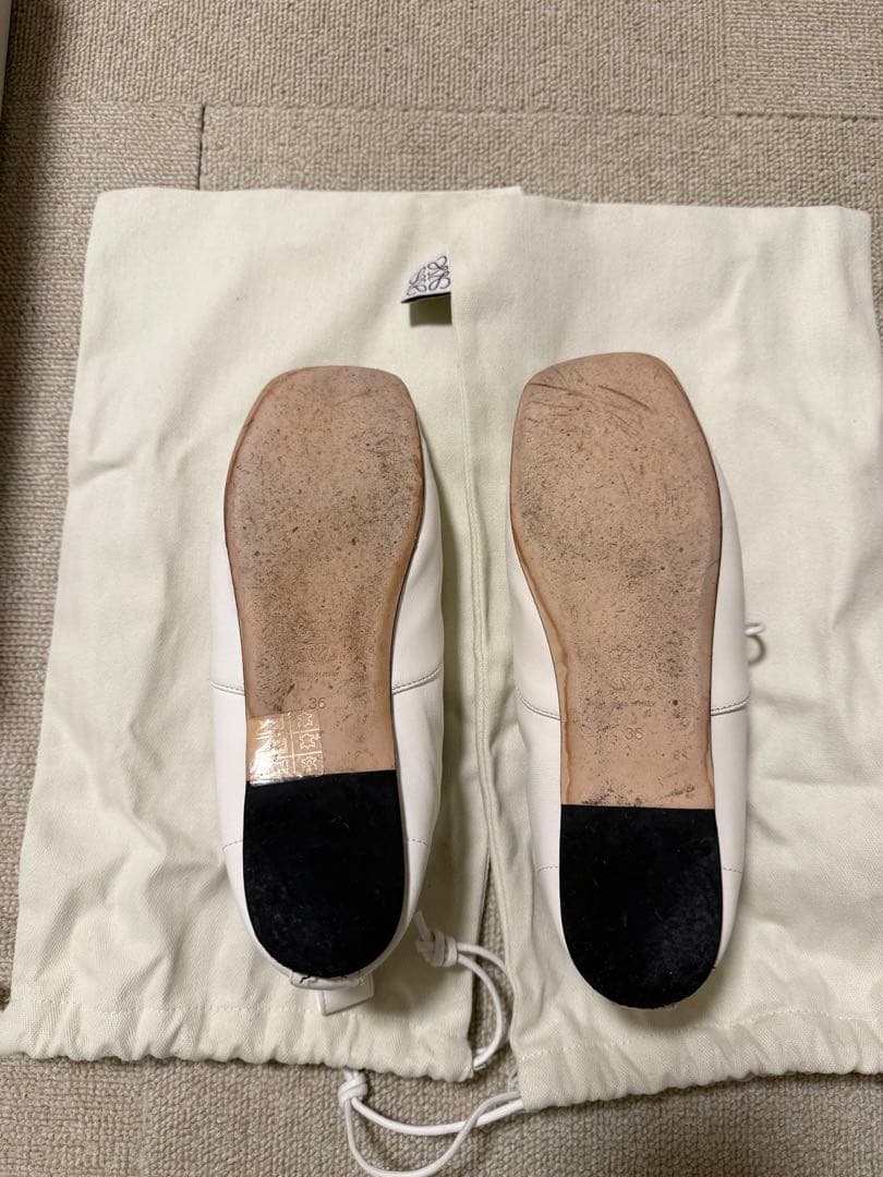 《mimi》定価12万loewe ソフトダービーフラットシューズアナグラム