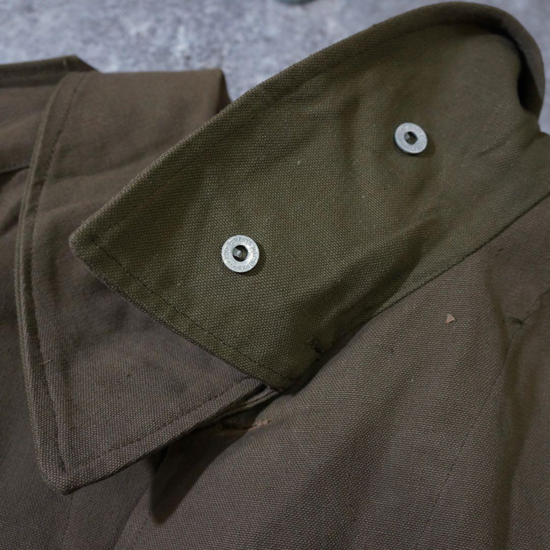 希少 50s フランス軍 M-35 モーターサイクルコート 実物 ミリ