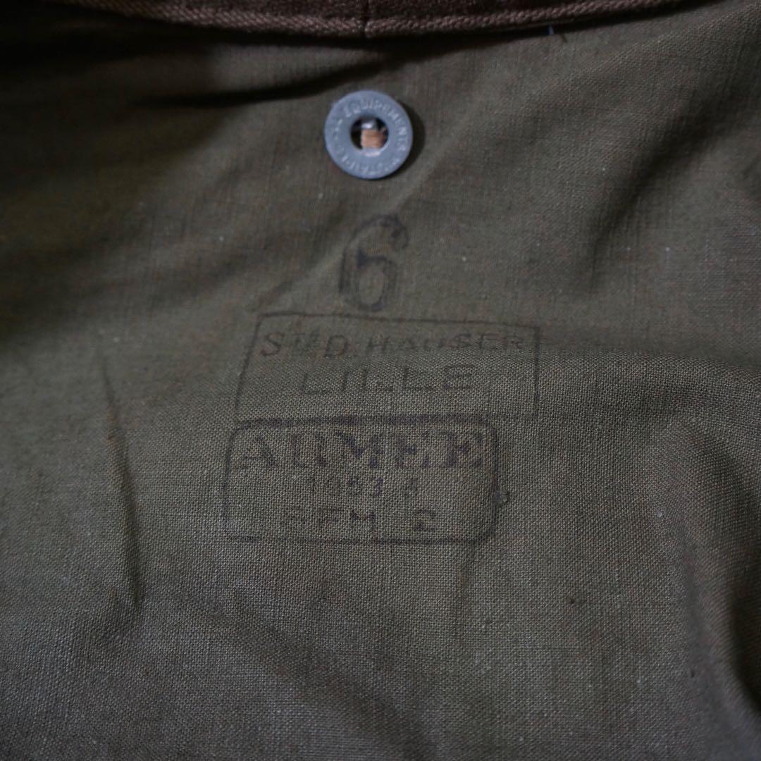 希少 50s フランス軍 M-35 モーターサイクルコート 実物 ミリ