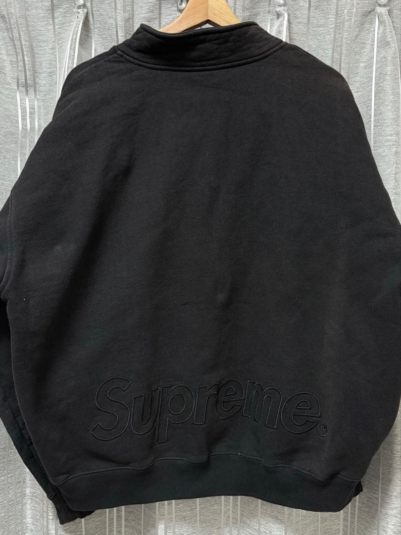 Supreme ブラック ハーフジップ トレーナー 着画あり⭕️ 値下げしました‼️