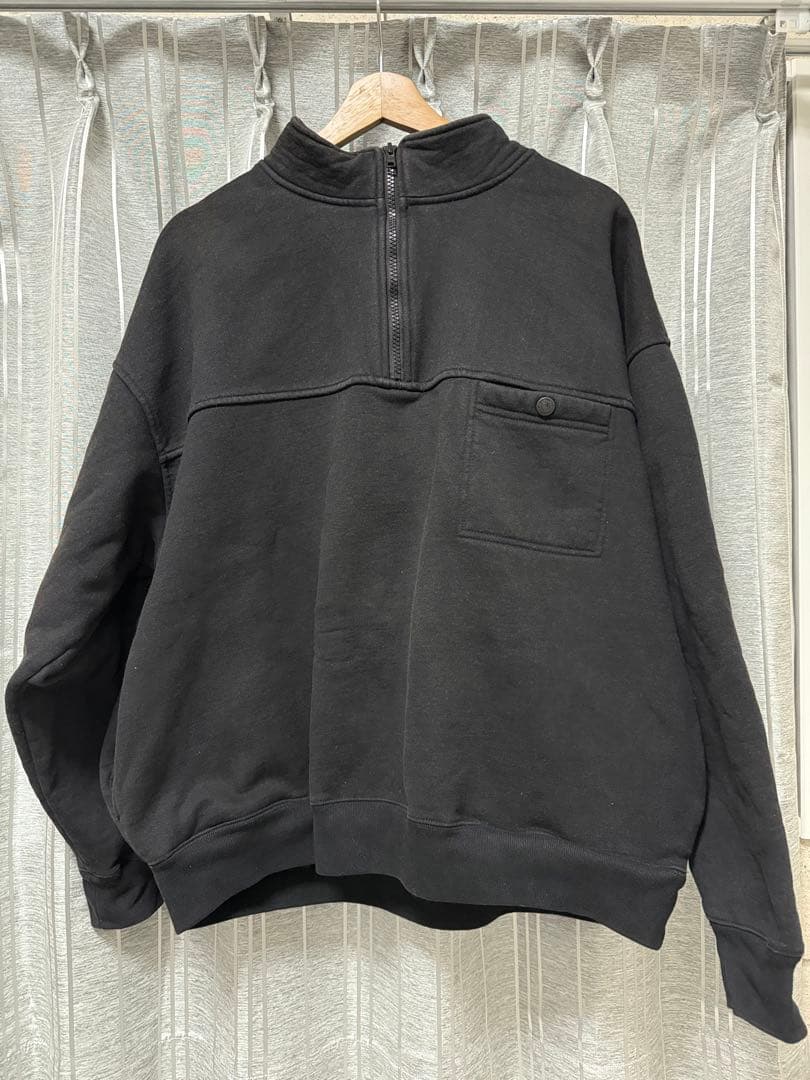 Supreme ブラック ハーフジップ トレーナー 着画あり⭕️ 値下げしました‼️