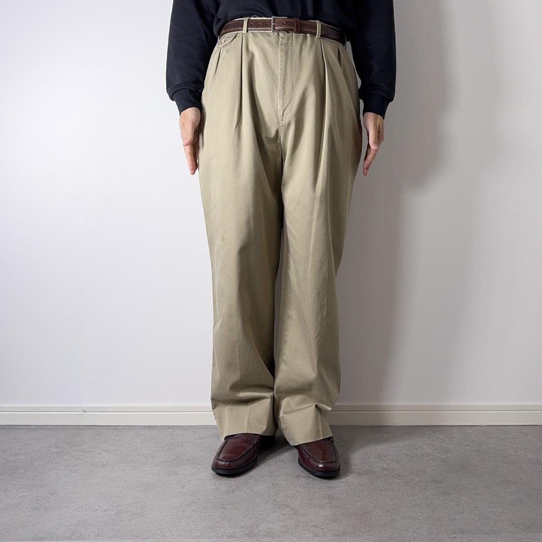 90s USA製 PoloRalphLauren チノパンツ 2タック 古着