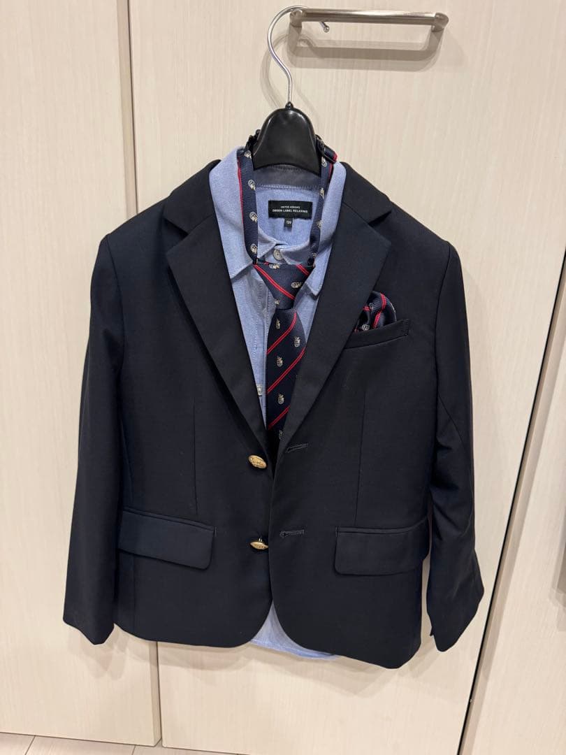 グリーンレーベルリラクシング キッズ フォーマルスーツ セットアップ 120