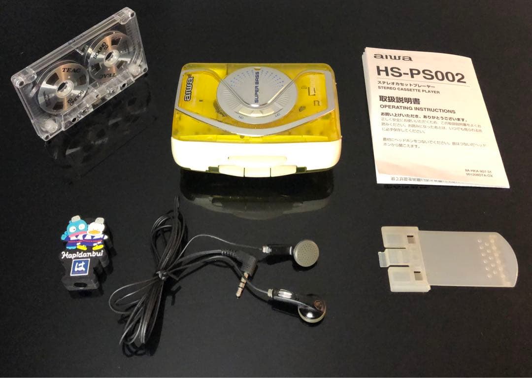 カセットウォークマン AIWA PS002 黄色 「整備済み、完動超美品」