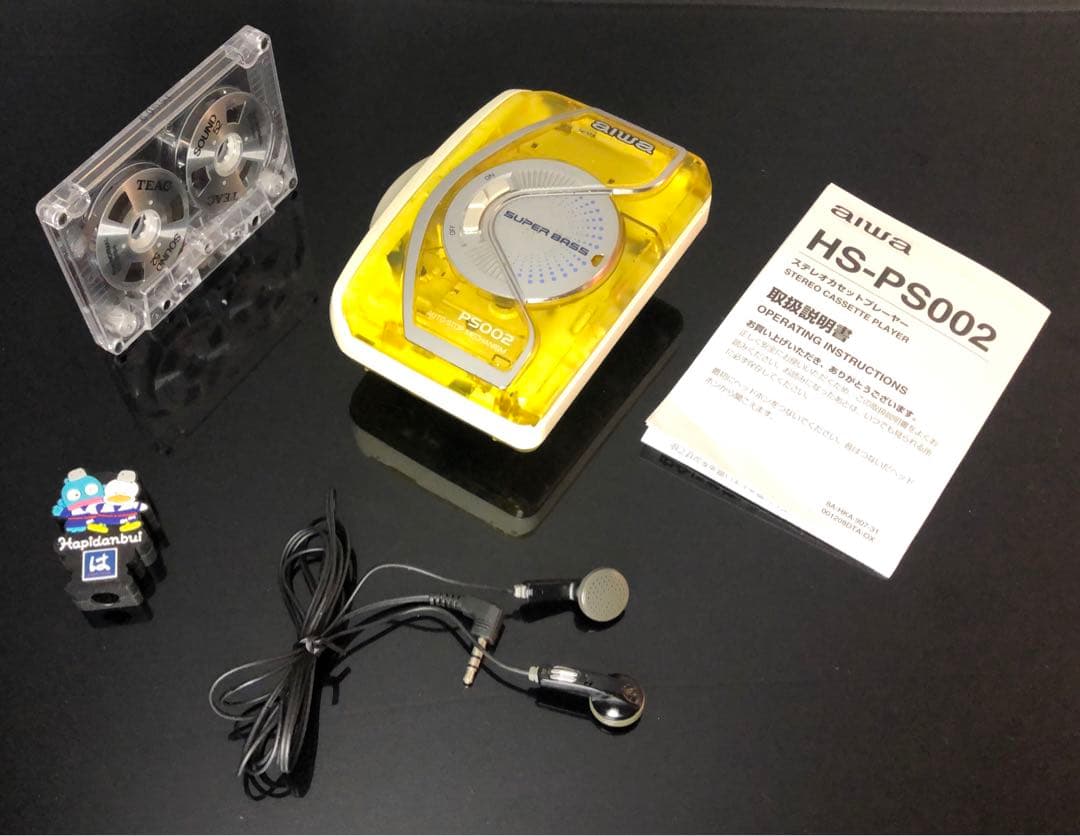 カセットウォークマン AIWA PS002 黄色 「整備済み、完動超美品」