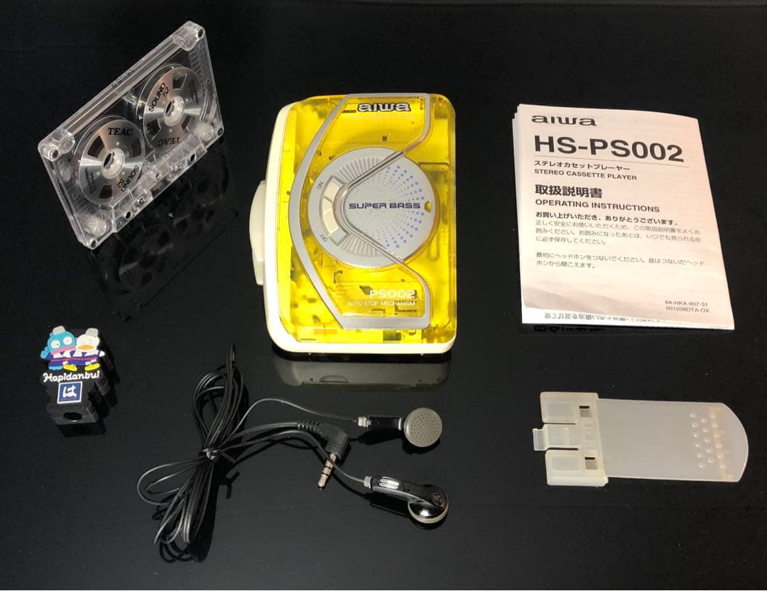 カセットウォークマン AIWA PS002 黄色 「整備済み、完動超美品」